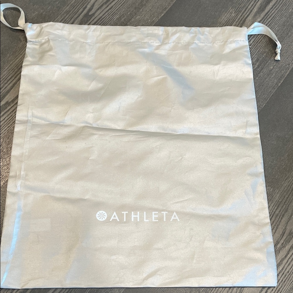 Athleta Metallic Silver Drawstring Pouch